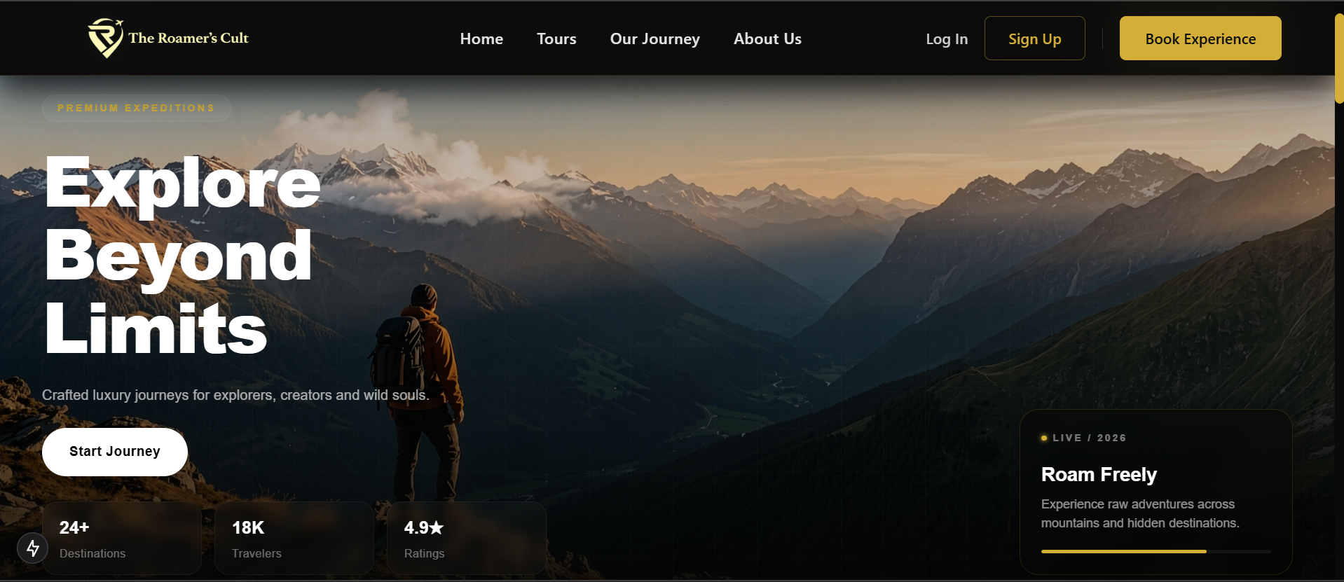 The Roamers Cult — Premium Tourism Platform & Full Management